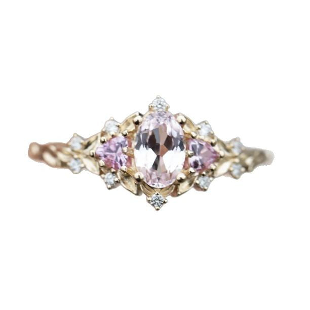 Simple And Fresh Inlaid Zircon Ring