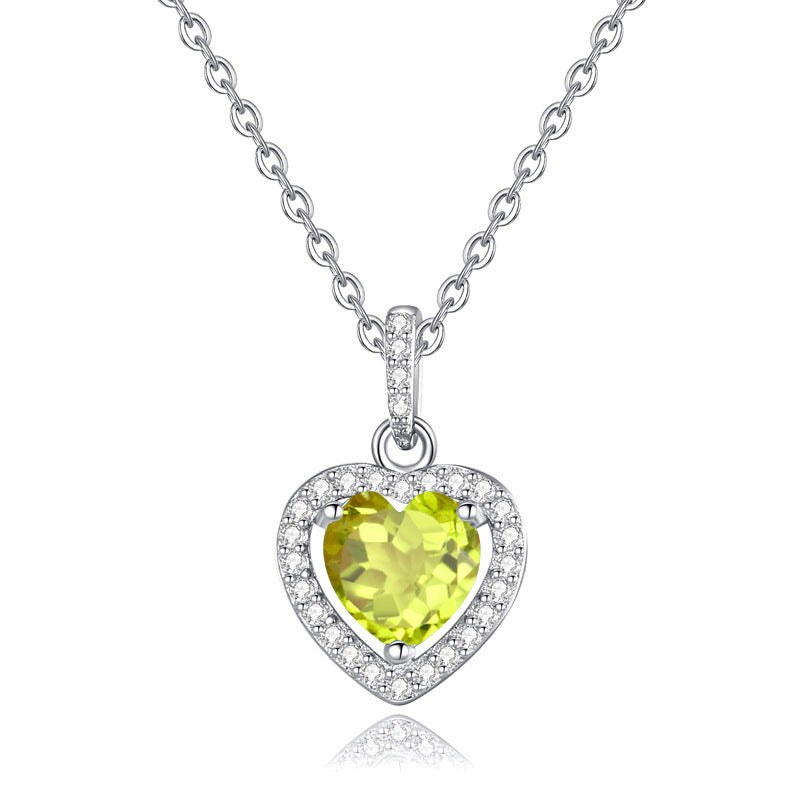 Natural Colored Gems Amethyst Sterling Silver S925 Necklace For Women