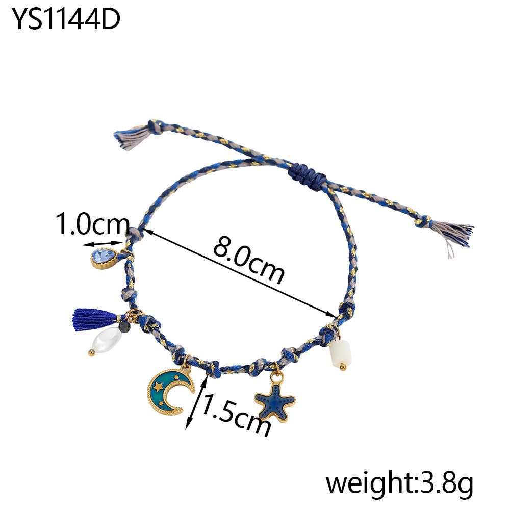 Color Braid Rope Pendant High-grade Bracelet