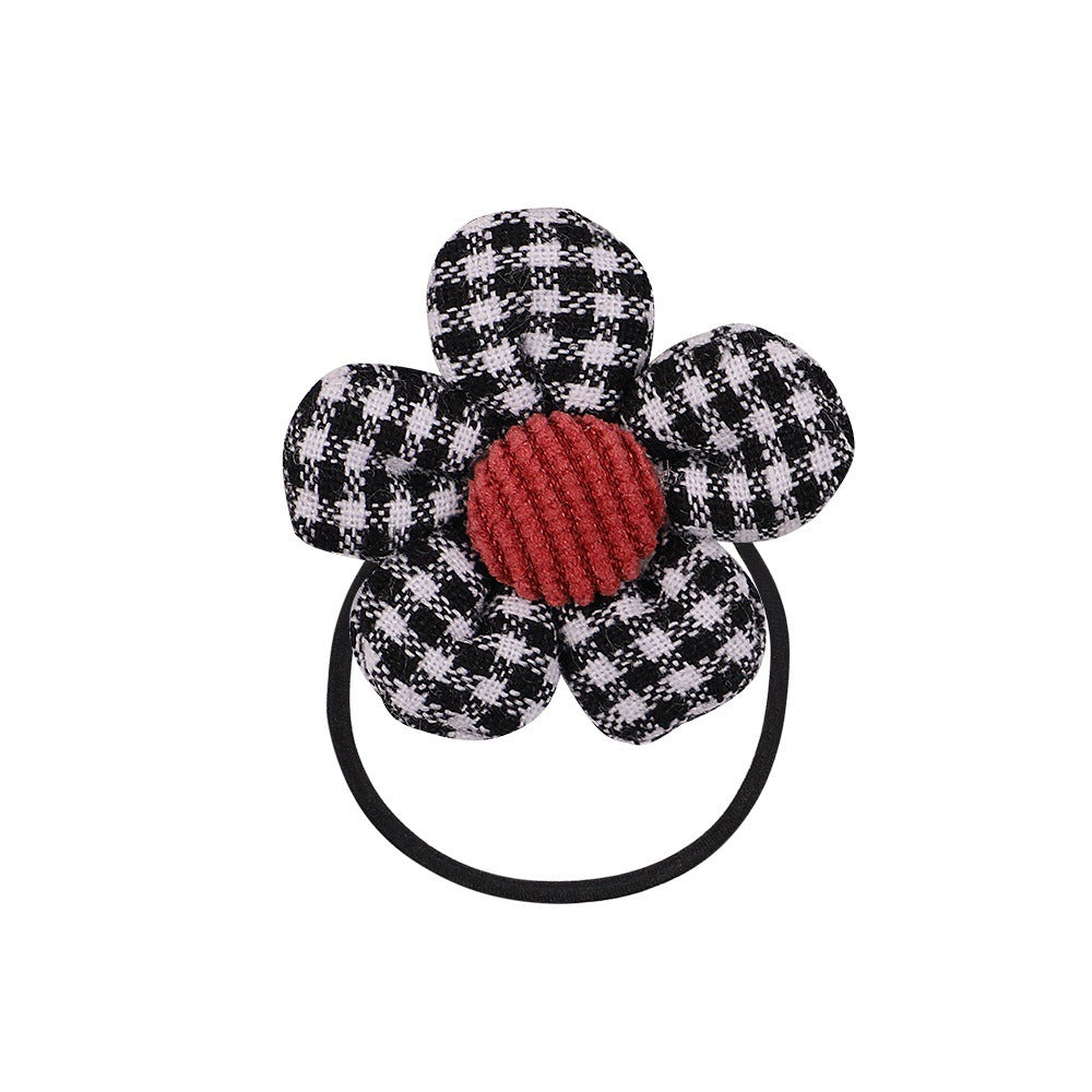 Cute Children Color Flower Rope Student Hair Band Hair Rope Hair Accessories