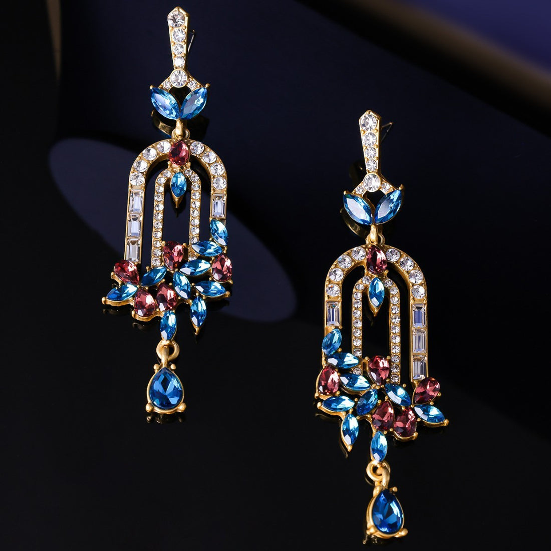 Flower Cluster Elegant Temperament Entry Lux Tassel Earrings