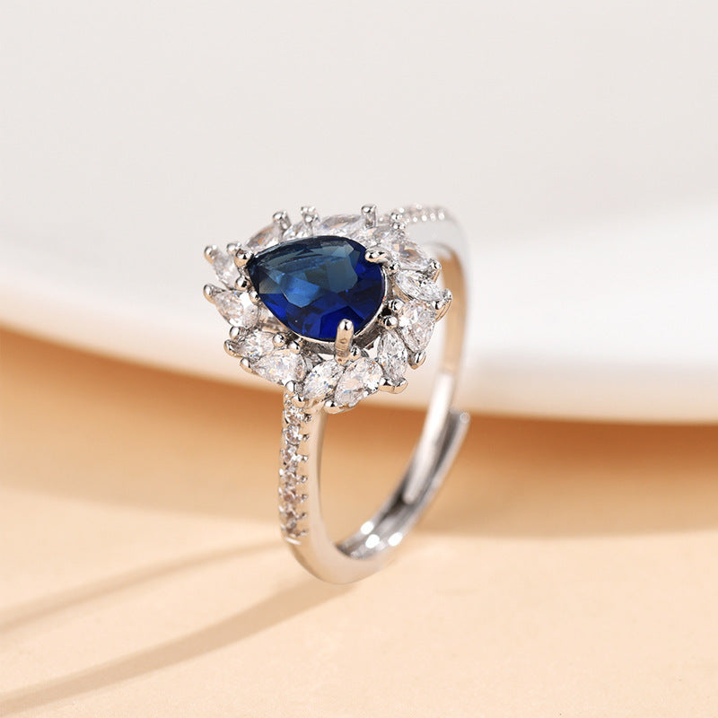 Niche High-grade Trendy Micro-inlaid Open Ring