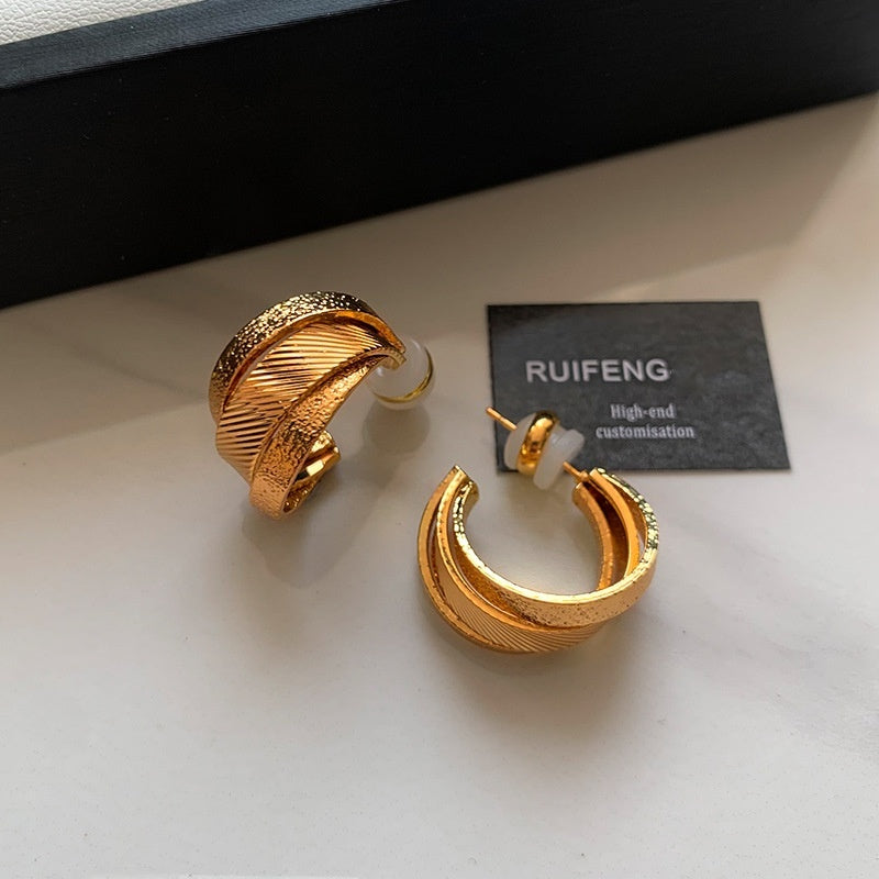 Gold And Silver Color Ear Ring Women's Earrings