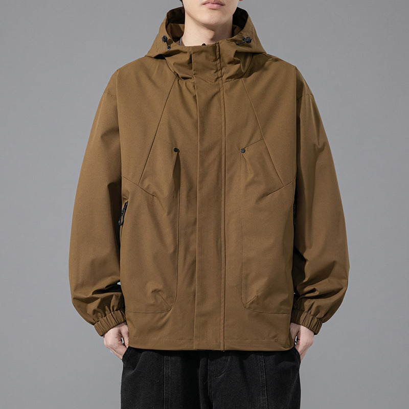 Men's Spring And Autumn Plus Size Hooded Casual Coat