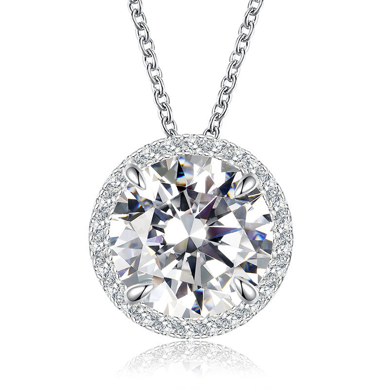New White Diamond Pendant Simple Style For Women