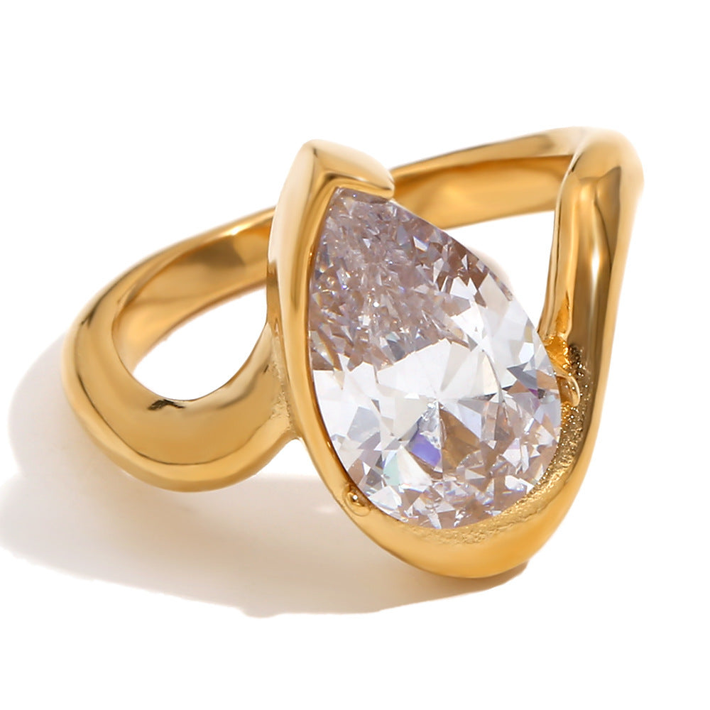 Fashion Temperament Personalized Minority Stainless Steel Ring For Women