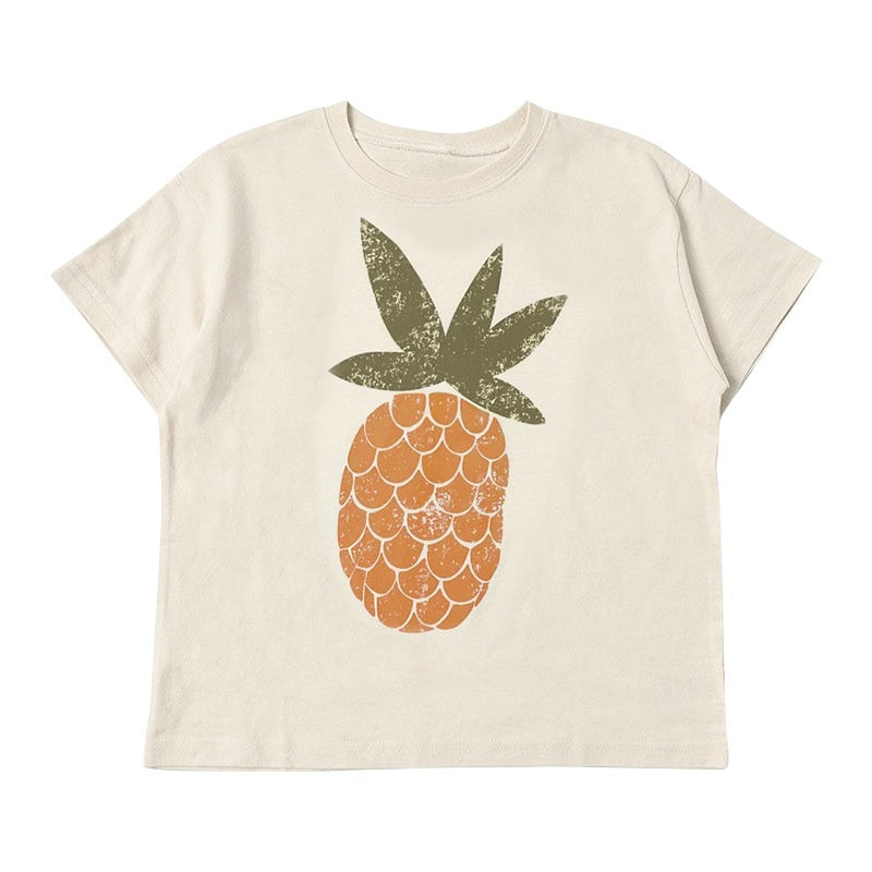 Summer Cotton Fruit Printed Clothing Short Sleeve