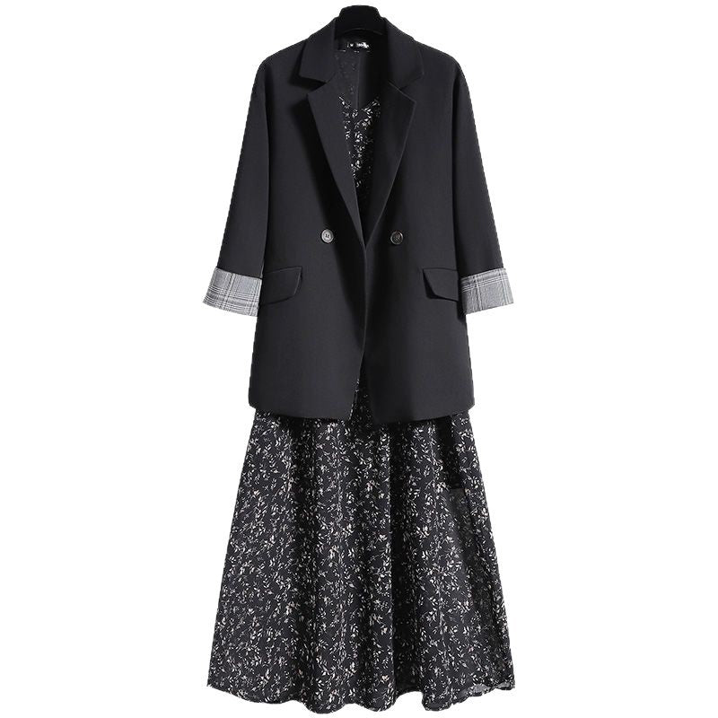 Fashion Plus Size Floral Dress Suit For Women