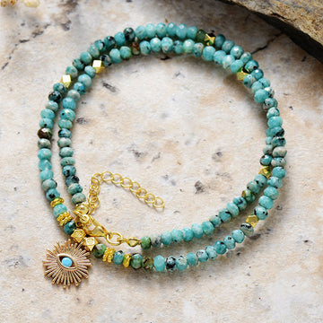 Affordable Luxury Fashion Simple Natural Stone Pendant Necklace Jewelry