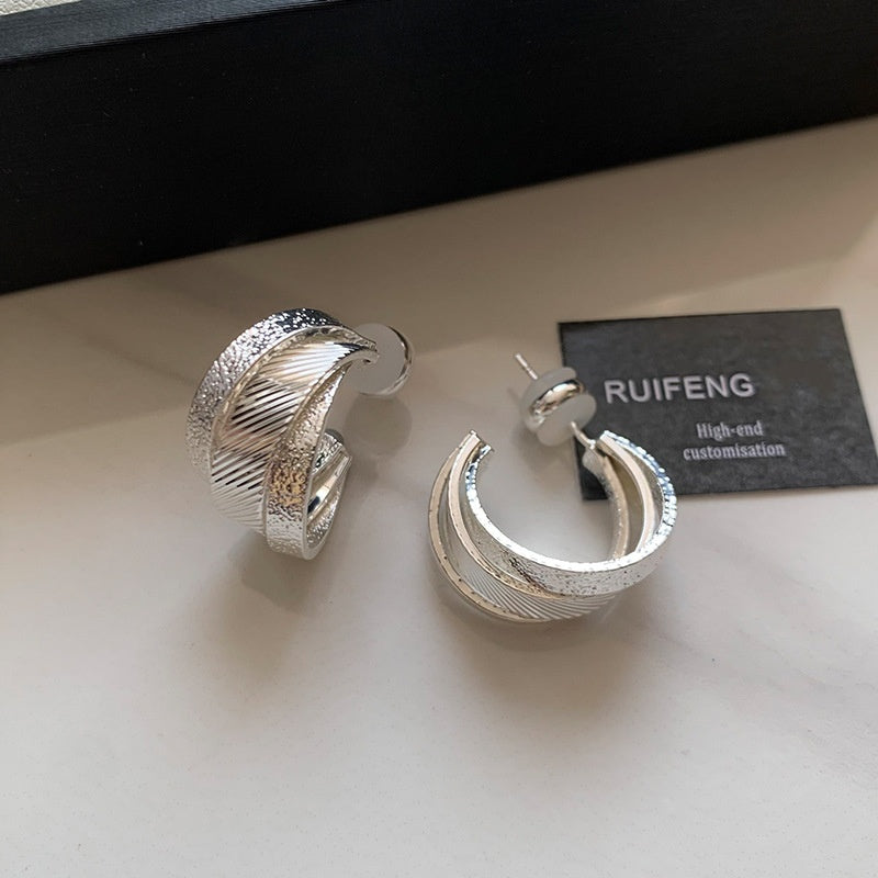 Gold And Silver Color Ear Ring Women's Earrings