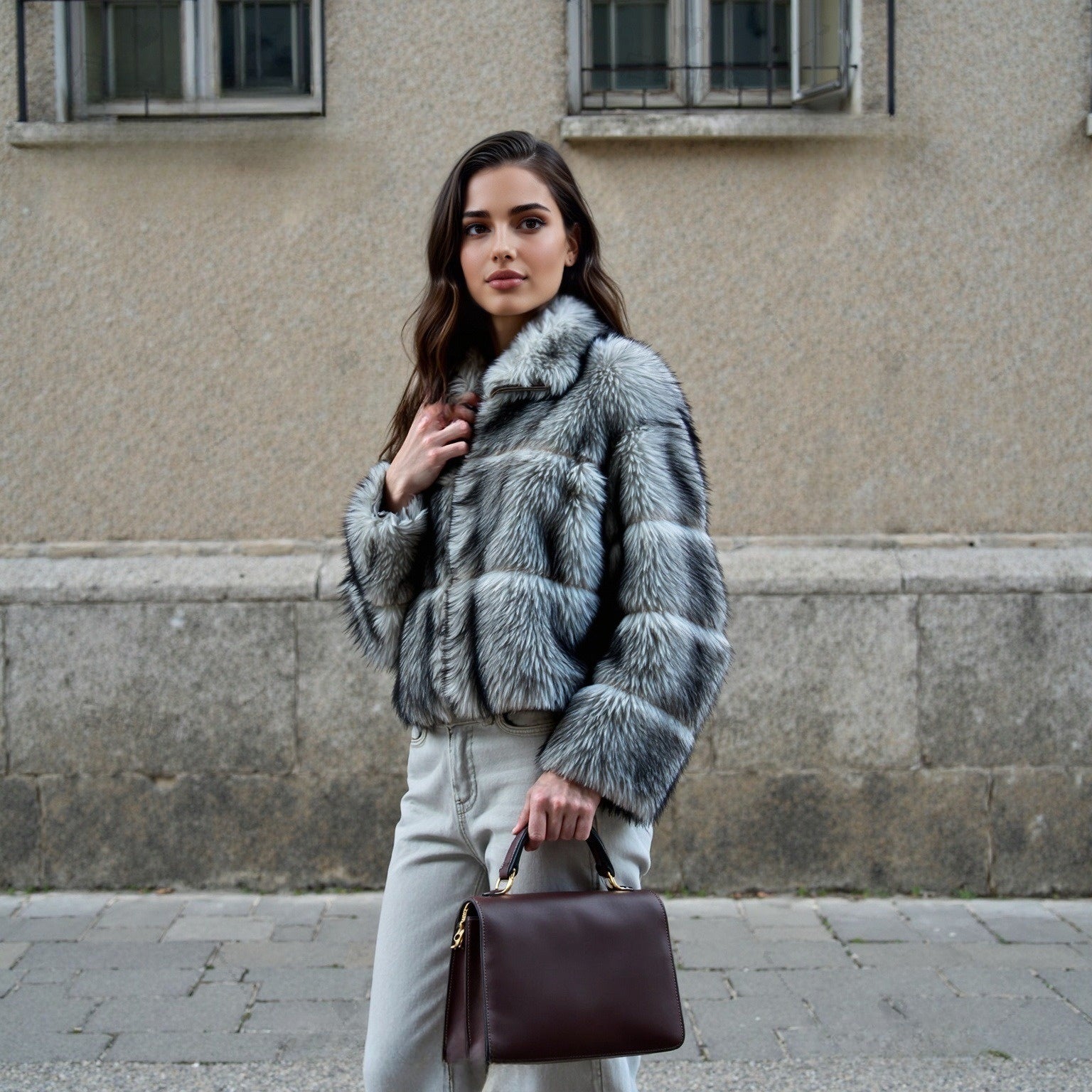 New Totoro Imported Rex Rabbit Fur Coat