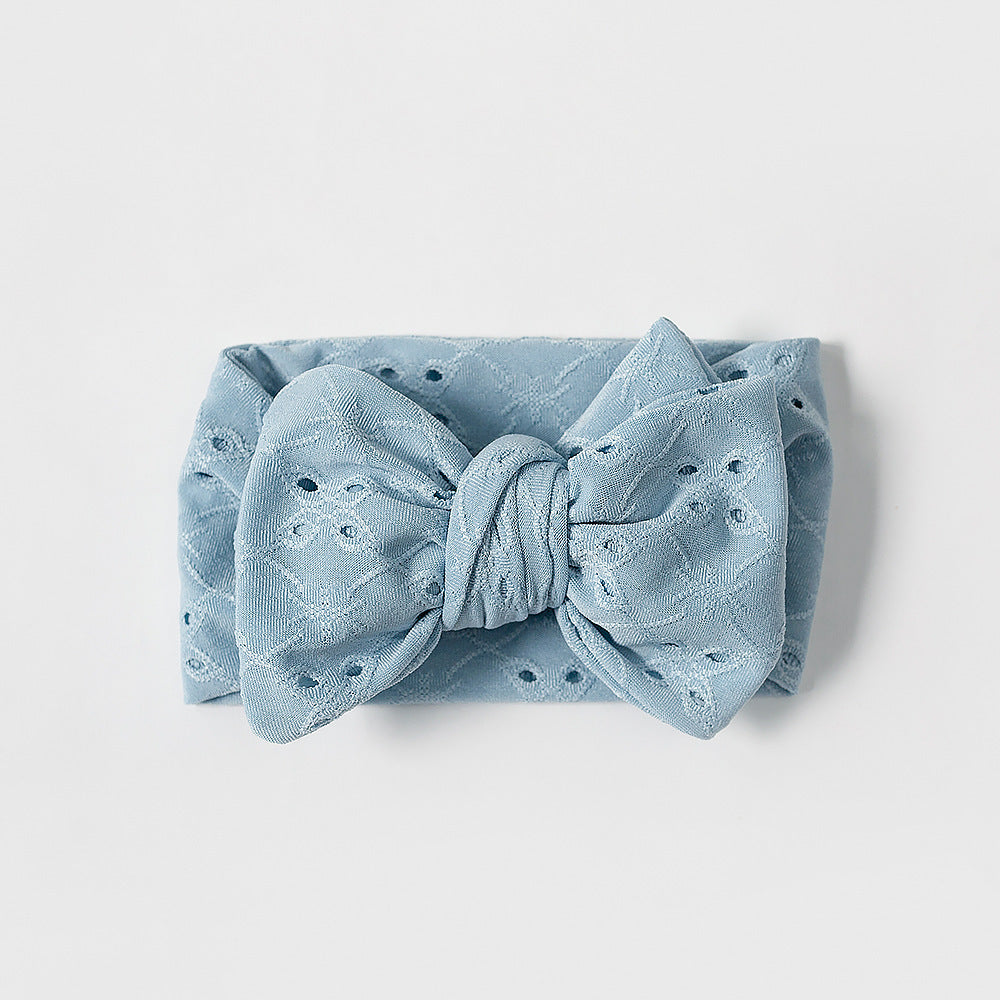 Embroidered Hollow Bow Hair Band Adjustable Children's Hair Accessories