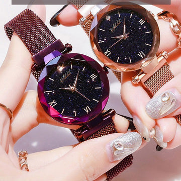 Starry Quartz Watch Lazy Magnet Strap