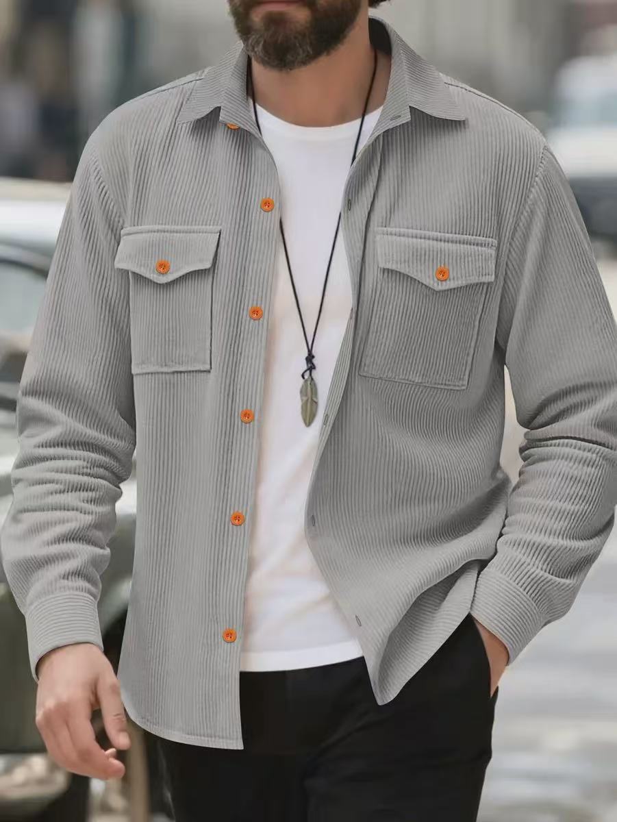 Men's Fashionable Solid Color All-matching Jacket