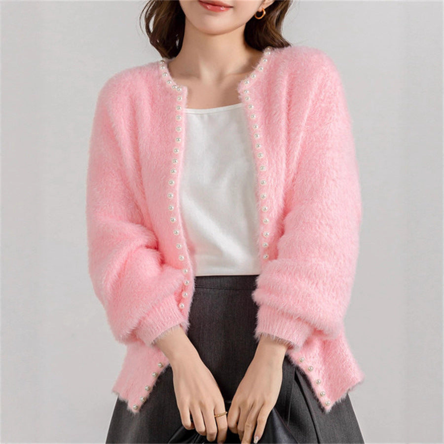 Autumn And Winter Mink-like Knitted Women's Clothing Loose And Lazy Style
