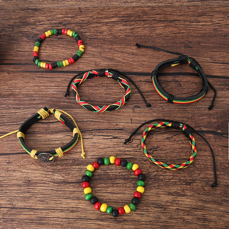 Vintage Hand-woven Six-piece Men's Bracelet