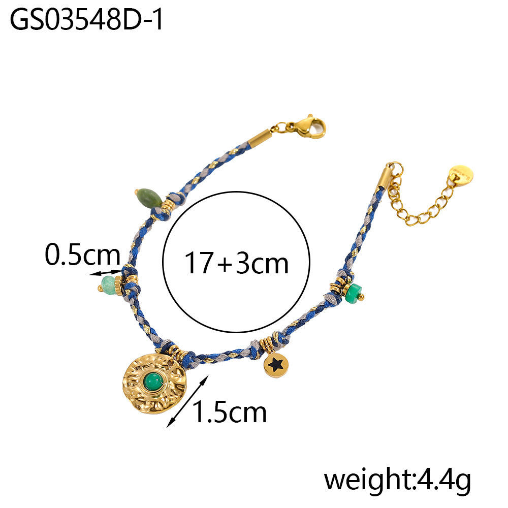 Color Braid Rope Pendant High-grade Bracelet