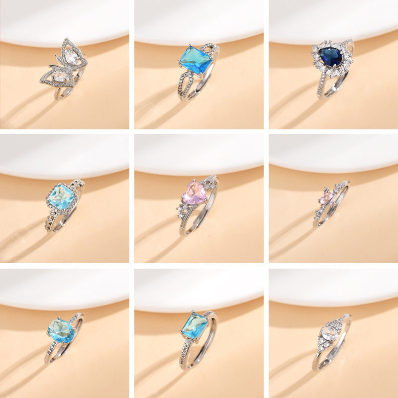 Niche High-grade Trendy Micro-inlaid Open Ring