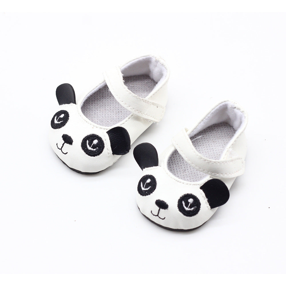 Doll Dress-up Shoes Cute Cartoon Panda Princess Shoes 18-inch Doll Accessories