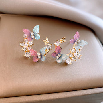 Irregular Geometric Ellipse Stylish Simple And Versatile Earrings