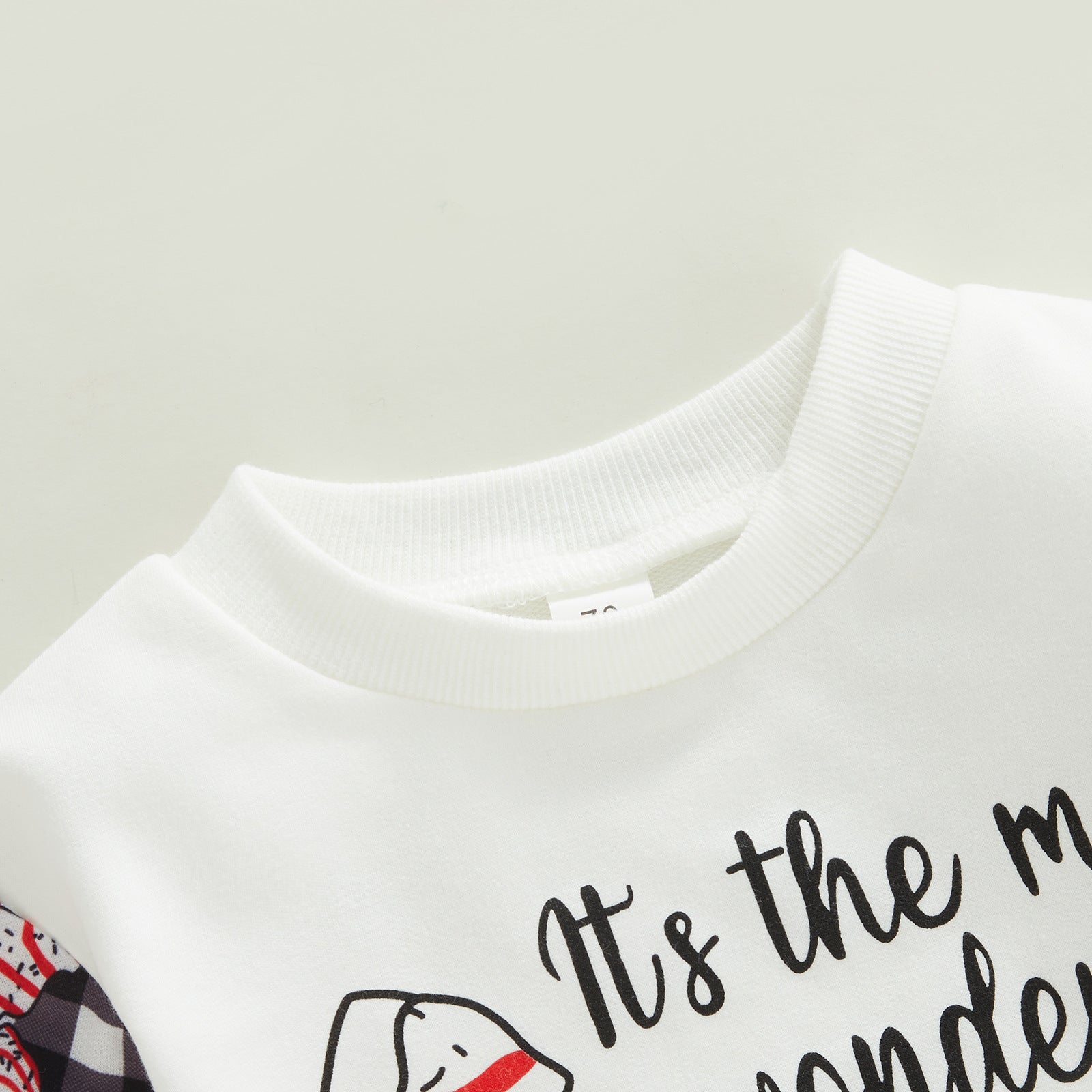 Children's Clothing Round Neck Print Long Sleeves Triangle Romper