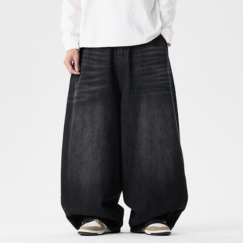 Men's Casual Jeans Plus Size Fashionable Wide Leg Pants