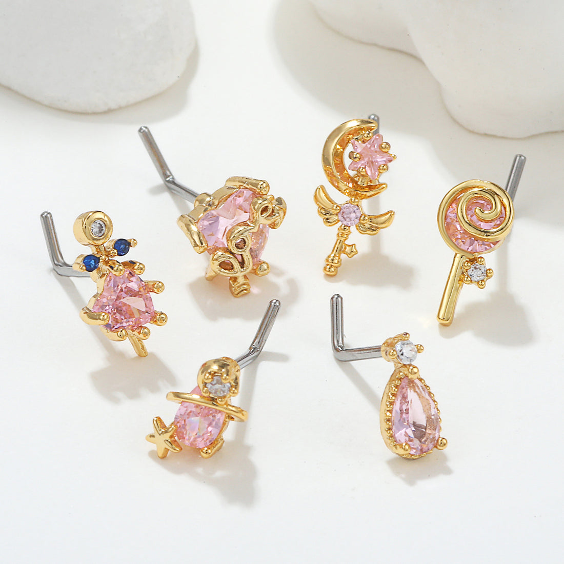 New Zircon Nose Stud Fashion Geometric Personality