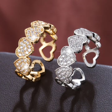 Personalized European And American Love Fashion Small Finger Couples Openings Ring
