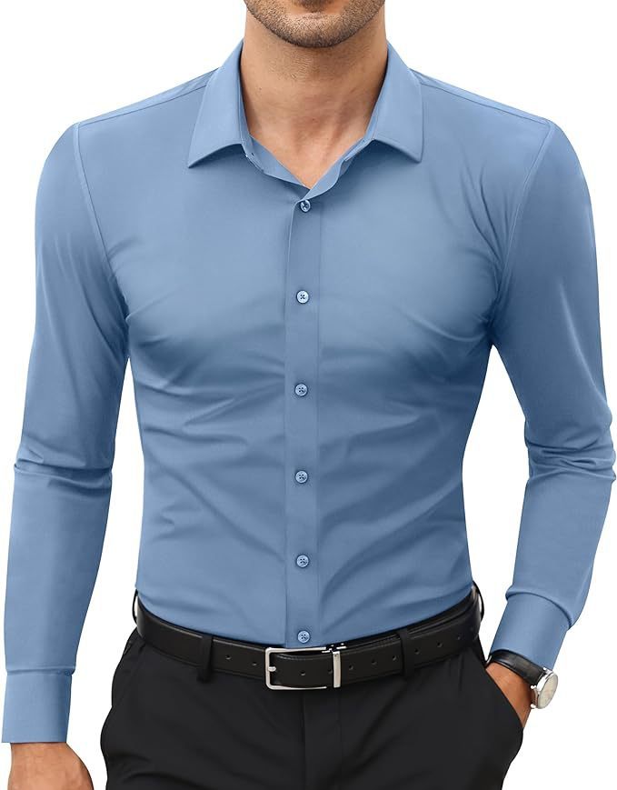 Non-ironing Full Elastic Force Shirt Men's Business