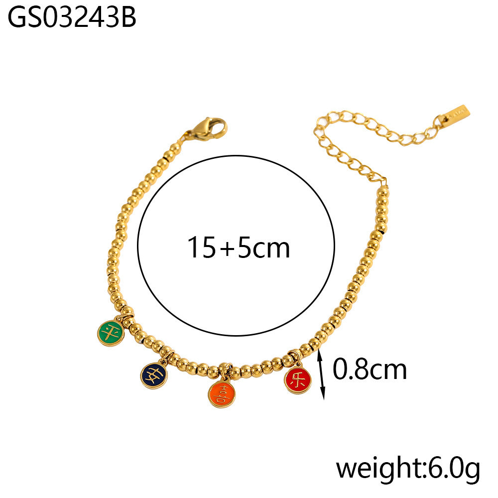 Color Braid Rope Pendant High-grade Bracelet