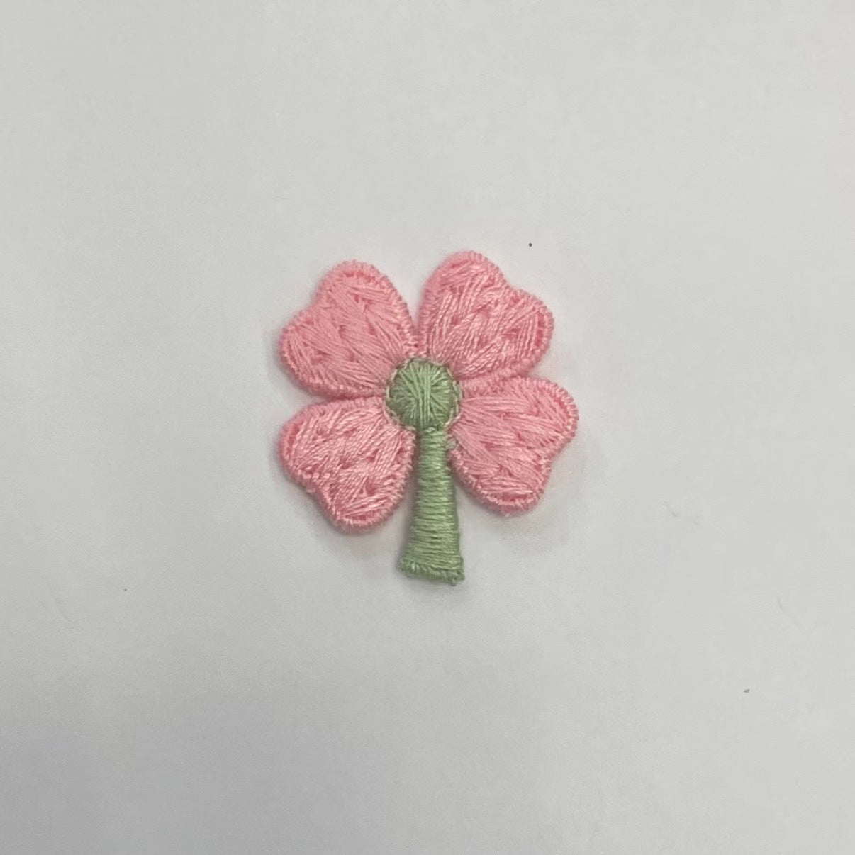 Four-Leaf Clover Embroidery Woven Small Flower Patch Cloth Sticker Accessories