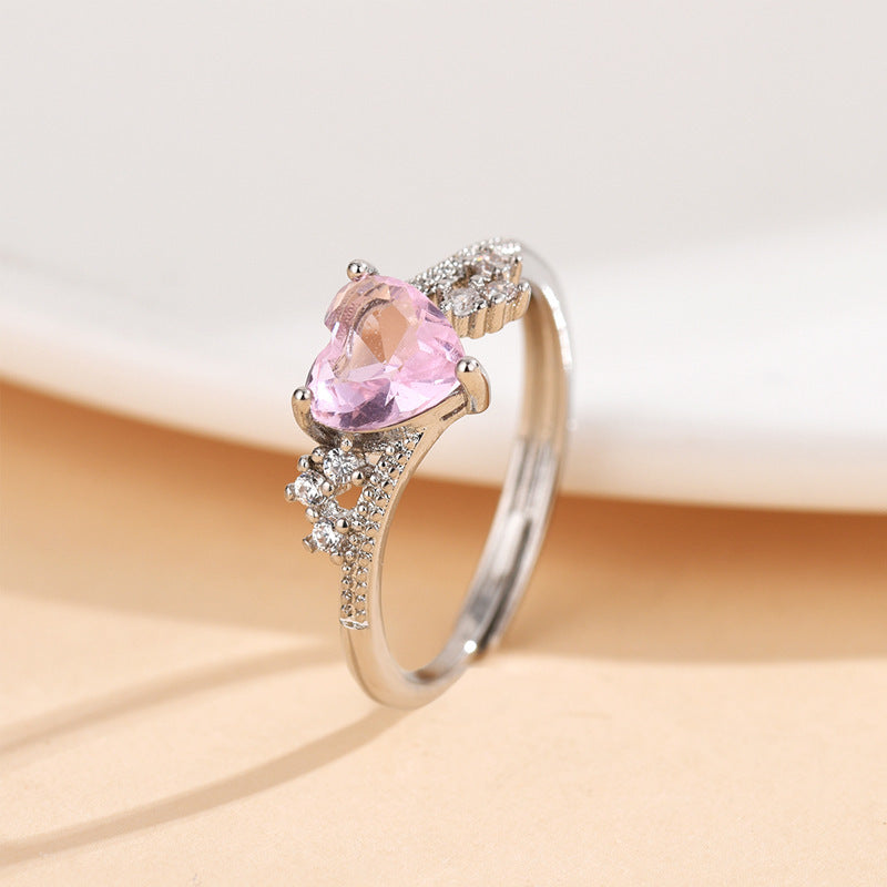Niche High-grade Trendy Micro-inlaid Open Ring