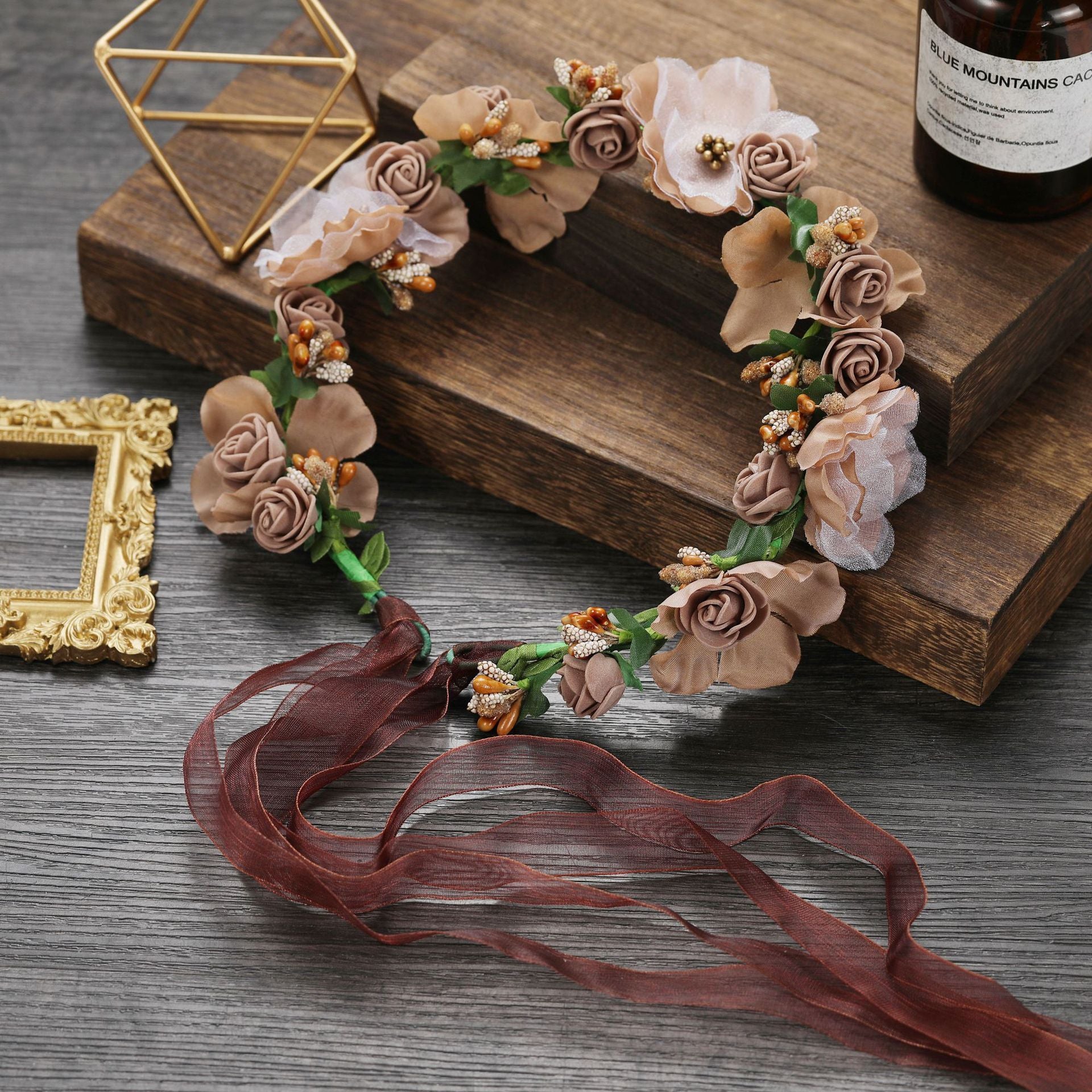 Women's Artificial Flower Garland Headdress Vacation Bridesmaid Accessories