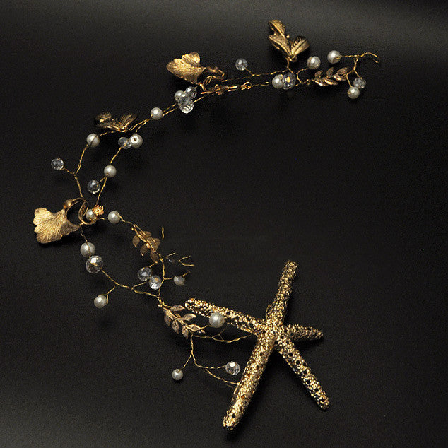 Hair Accessories Vintage Starfish Pearl Metal Barrettes
