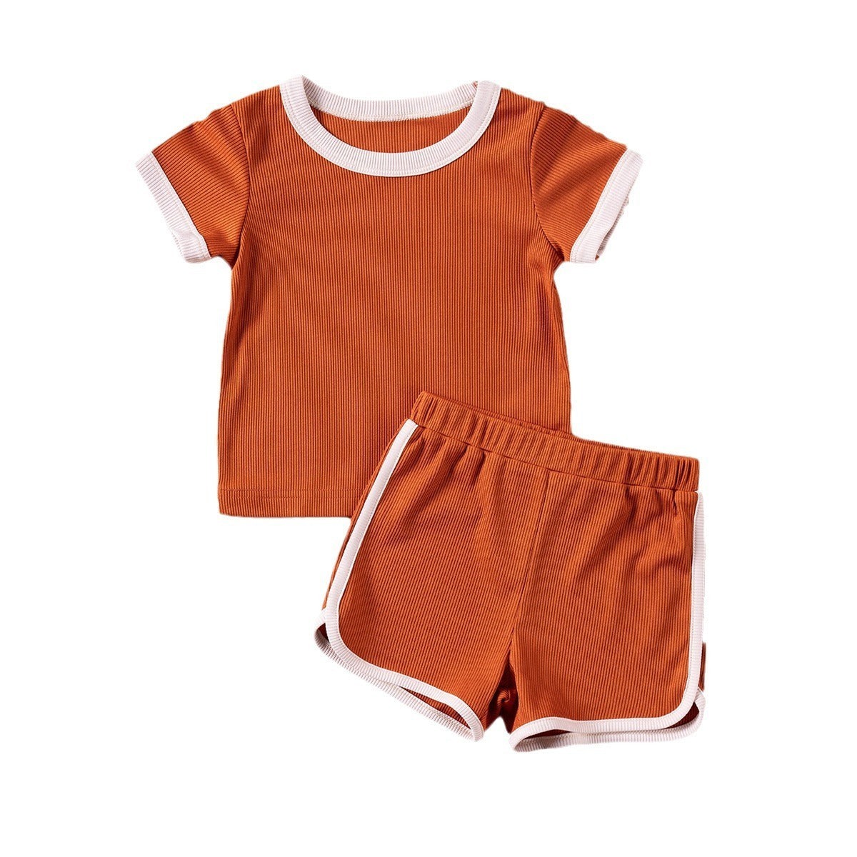 Children's Clothing Fashion Color Contrast Two-piece Set