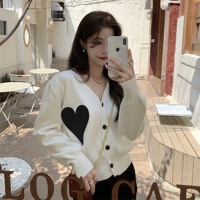New Love Long Sleeve Slim Women Sweater Cardigan