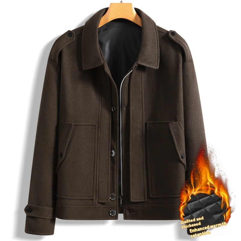 Men's Lapel Cotton Padded Warm Loose Casual Jacket