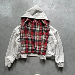 Stitching Double-sided Wear Special-interest Design Hooded Sweater