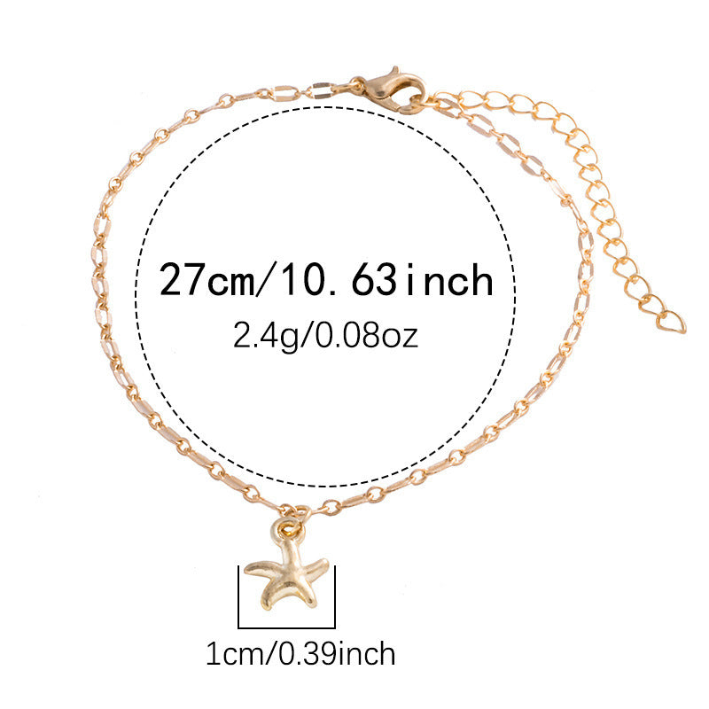 Fashion Alloy Electroplated Starfish Foot Accessories