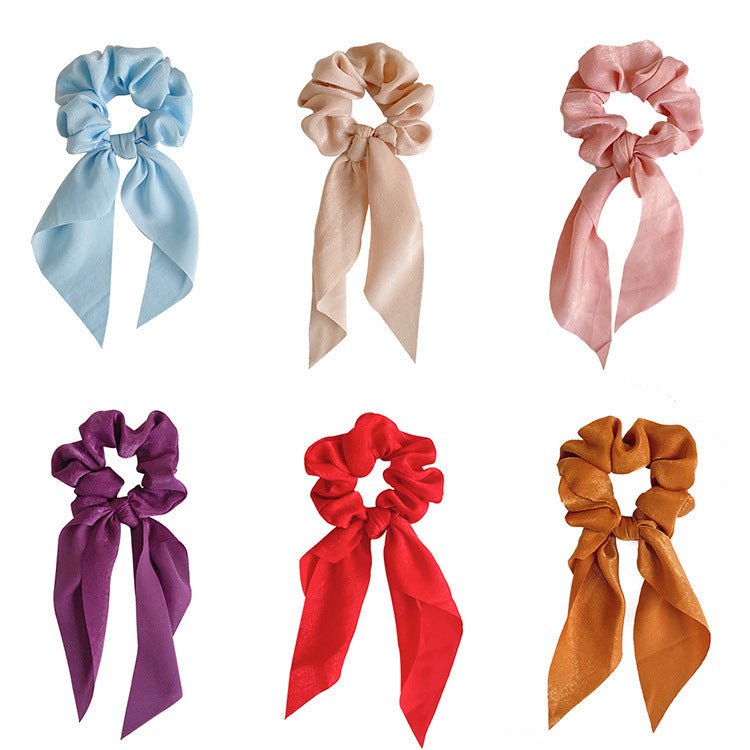 New Velvet Ribbon Large Intestine Ring Retro Detachable Scarf Headband Hair Accessories