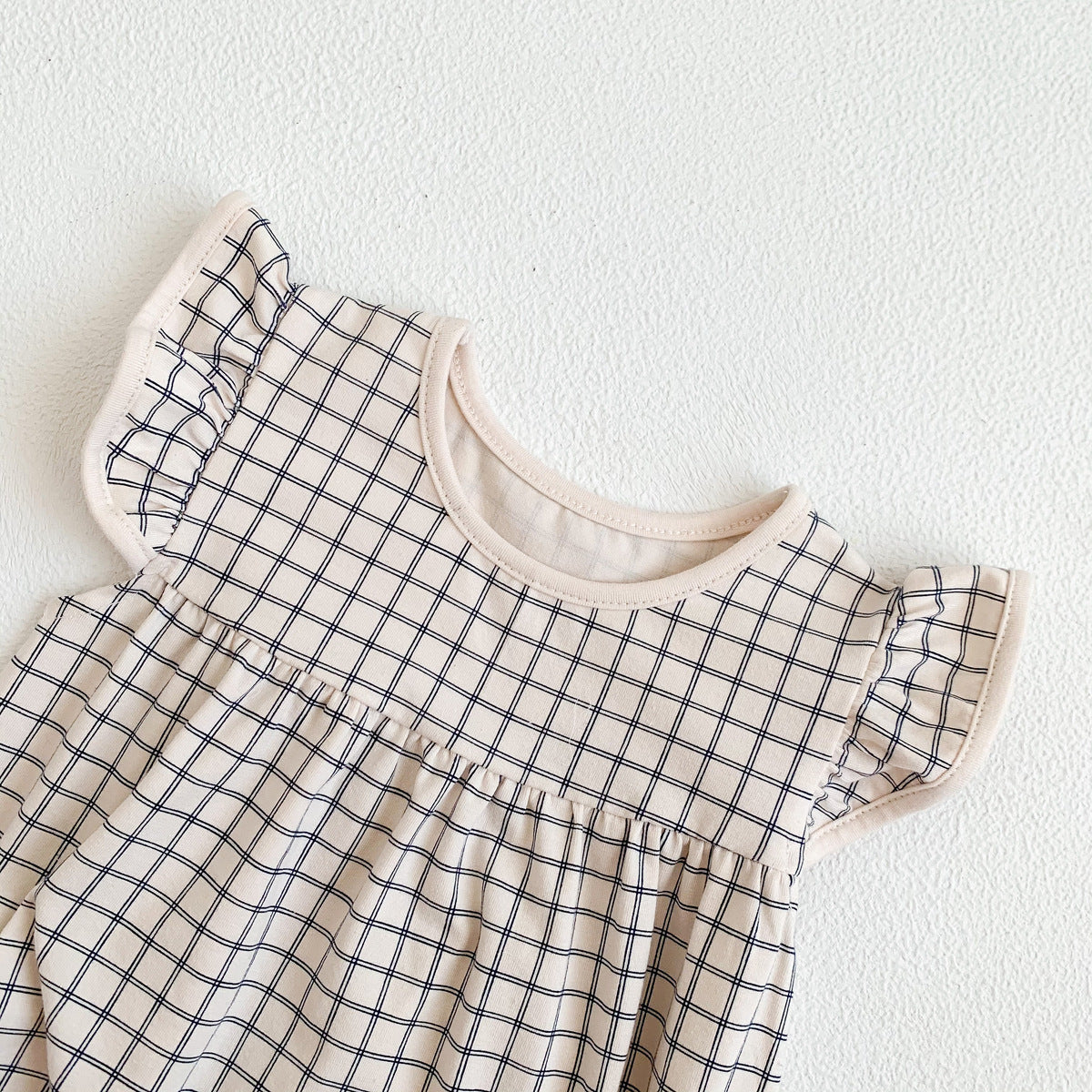 Children's Clothing Boys And Girls Plaid One-piece Romper