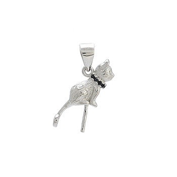 Cat Pendant 925 Sterling Silver Clavicle Necklace