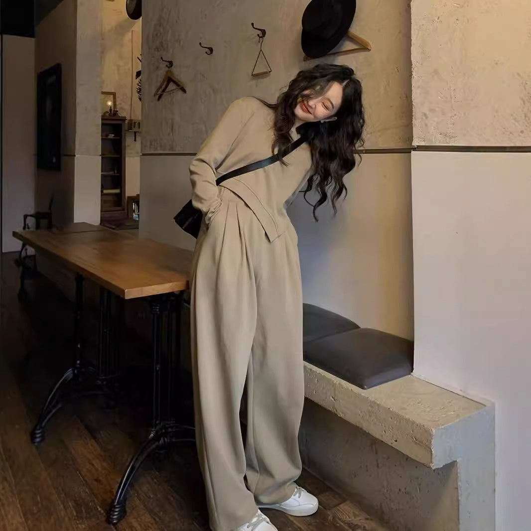 Women's Solid Color Casual American Loose Sports Suit