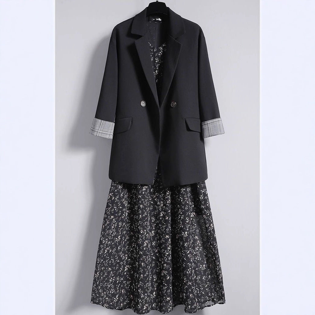 Fashion Plus Size Floral Dress Suit For Women