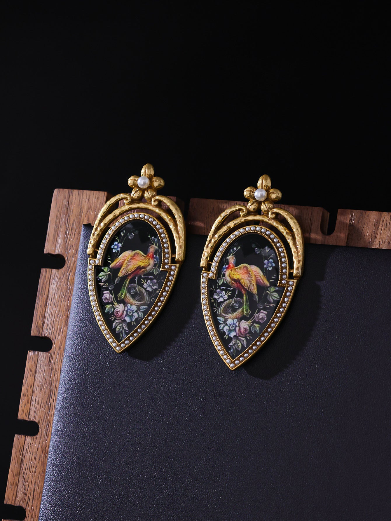 Vintage Peacock Oil Earrings Minority Fashion Temperament Design Earrings
