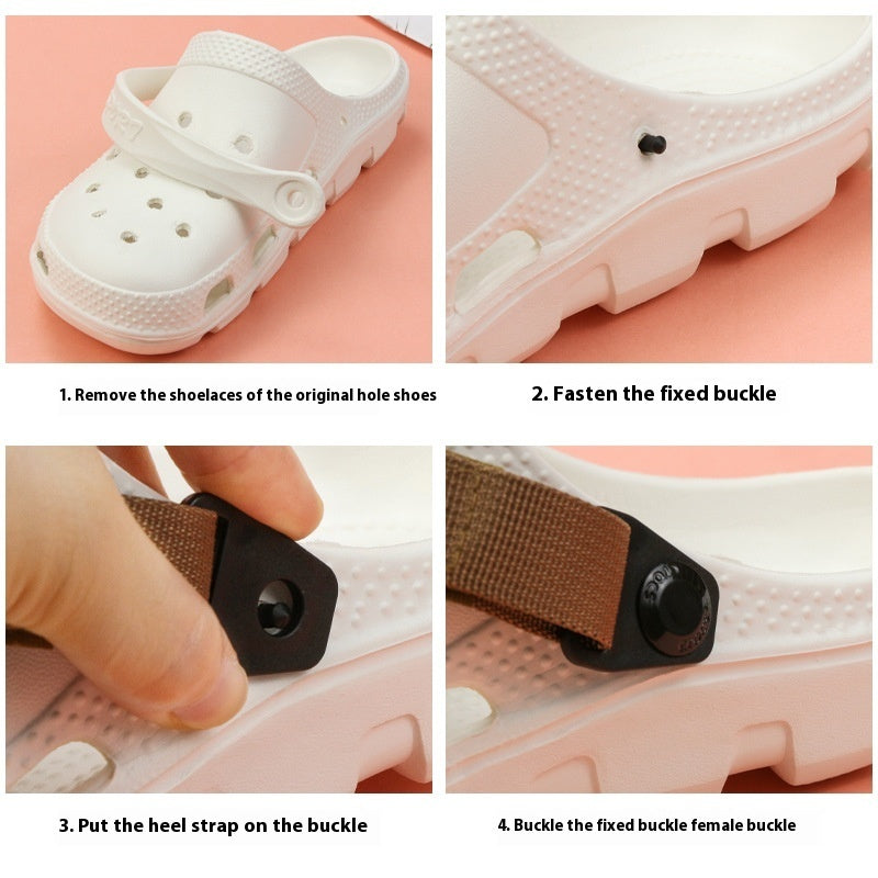 Velcro Removable Hole Shoes Shoe Buckle Accessories